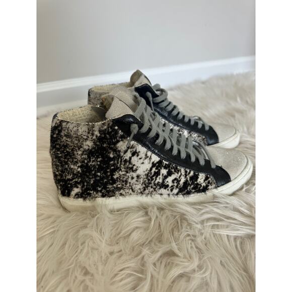 P448 Calf Hair High Top Sneaker Cow Softy 40 - Picture 5 of 7